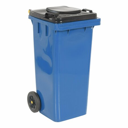 Vestil Trash Can, Blue, Polyethylene TH-32-BLU